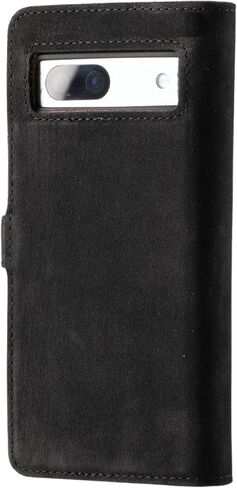 Snakehive Leather Wallet for Google Pixel 8a - Real Leather Wallet Phone Case - Genuine Leather and 3 Card Holder - Flip Folio Cover with Card Slot (Black) in Kuwait