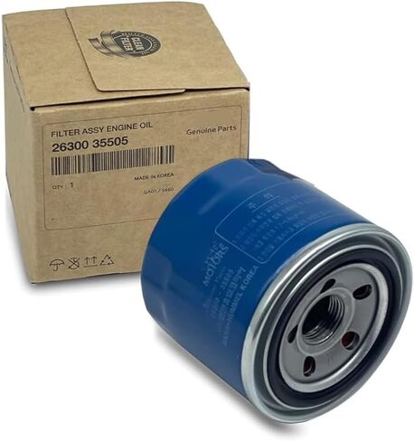 Genuine OEM Oil Filter 26300-35505 1 Pack / 2630035505 Compatible for Hyundai, Kia 1997-2023, Made in Korea in Saudi Arabia