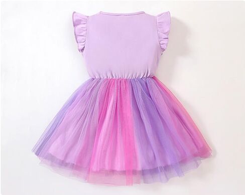 LitBud Tulle Dress for Girls Birthday Outfit Party Dresses Toddler Short Sleeve Causal Summer Tutu Skirts for 1-8 Years in Saudi Arabia