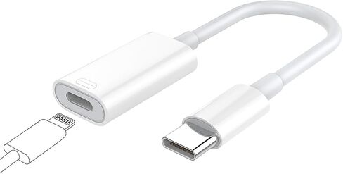 TiMOVO Lightning to USB C Adapter for iPhone 15 Pro Max/15 Pro/15 Plus, Type C Charger Connector Cable Support 35W Fast Charging & Data Transfer, Lightning Converter for iPad Not for Audio OTG in Saudi Arabia