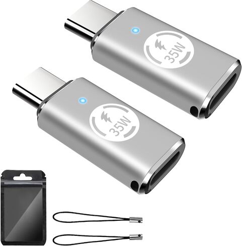 TiMOVO Lightning to USB C Adapter 2 Pack, Lightning Female to USB C Male 35W Fast Charging Adapter for iPhone 15/15 Plus/15 Pro/15 Pro Max Support Data Transfer with LED Indicator Not for OTG/Audio in Saudi Arabia