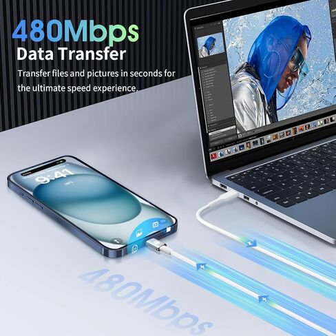 TiMOVO Lightning to USB C Adapter 2 Pack, Lightning Female to USB C Male 35W Fast Charging Adapter for iPhone 15/15 Plus/15 Pro/15 Pro Max Support Data Transfer with LED Indicator Not for OTG/Audio in Saudi Arabia
