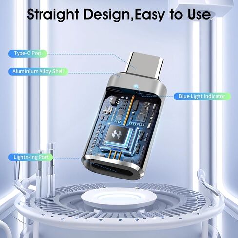 TiMOVO Lightning to USB C Adapter 2 Pack, Lightning Female to USB C Male 35W Fast Charging Adapter for iPhone 15/15 Plus/15 Pro/15 Pro Max Support Data Transfer with LED Indicator Not for OTG/Audio in Saudi Arabia