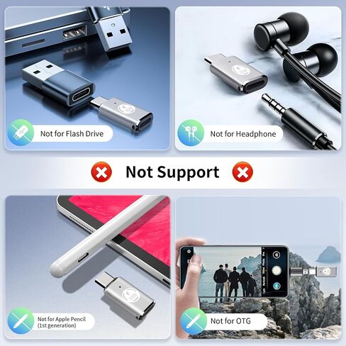 TiMOVO Lightning to USB C Adapter 2 Pack, Lightning Female to USB C Male 35W Fast Charging Adapter for iPhone 15/15 Plus/15 Pro/15 Pro Max Support Data Transfer with LED Indicator Not for OTG/Audio in Saudi Arabia