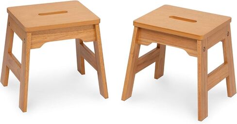Melissa & Doug Wooden Stools - Set of 2 (Natural) in Saudi Arabia