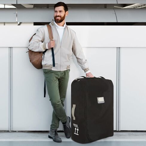 Stroller Bag Compatible With uppababy Vista, Vista V2, Cruz, & Cruz V2 - Padded Waterproof Travel Bag with Exposed Wheels for Easy Airplane Travel in Kuwait