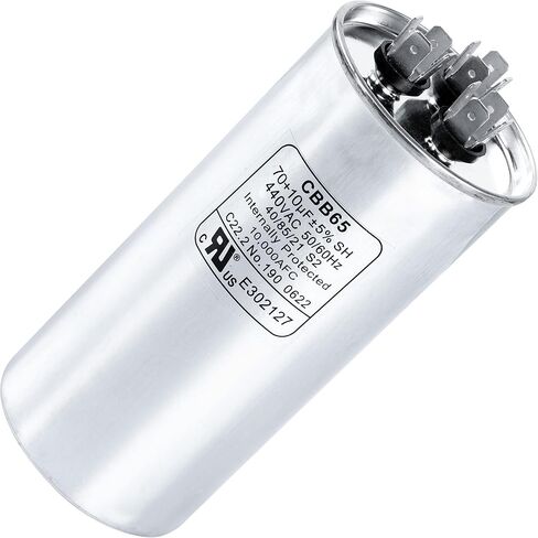 Canamax Premium 5uF mfd ±5% 370-440VAC مكثف تشغيل بيضاوي - مناسب تمامًا لتشغيل محرك التيار المتردد أو تشغيل المروحة ومكيف الهواء البارد أو المضخة الحرارية - يستبدل 97F5705 Z97F5705 97F95702 Z97F5702 in Kuwait