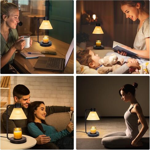 Candle Warmer lamp - Candle lamp Warmer with Timer,Electric lamp Candle Warmer with Dimmable Light,for Scented Wax No Smoke,with 2 Bulbs Bedroom Farmhouse Home Goth Decor Gift Electric in Saudi Arabia