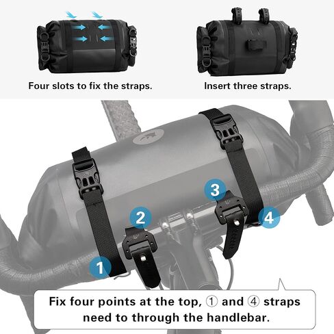 Rhinowalk 2PC Bike Handlebar Bag Set Waterproof Bicycle Front Tube Bag Large Capacity Storage Bag Shoulder Bag in Saudi Arabia