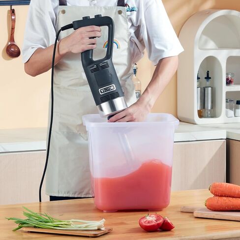 VEVOR Commercial Immersion Blender, 350W Heavy Duty Hand Mixer, 10 inch Stepless Variable Speed Mixer with Stainless Steel Blade, Multi-Purpose Portable Mixer for Soup, Sauces, Mashed Potatoes, Cream in Saudi Arabia