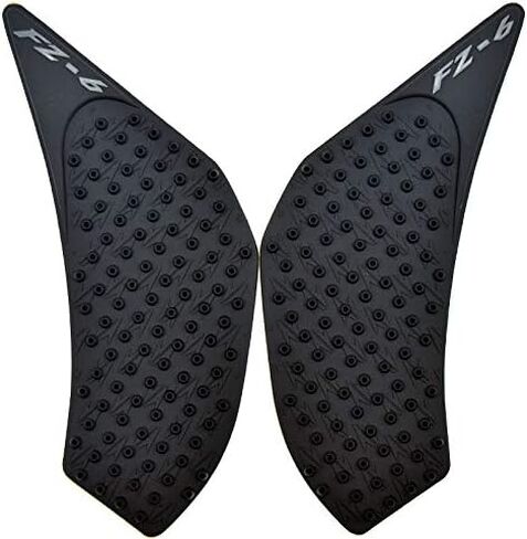 KYN for Yamaha FZ6 FZ6N 2006 2007 2008 2009 2010 دراجة نارية شفافة 3M وسادة خزان الغاز ملصقات مضادة للانزلاق ملصقات جانبية لمقبض غاز الوقود (أسود) in Kuwait