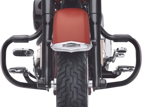 قضبان حماية المحرك للشوارب السريعة، قضبان التصادم لدراجة Harley Davidson Heritage Softail FatBoy Springer Classic Deluxe Fat Boy S القابلة للتحويل CVO Cross Bones Slim Years 2000-2017 مساند القدم RF أسود 49440-10 in Kuwait