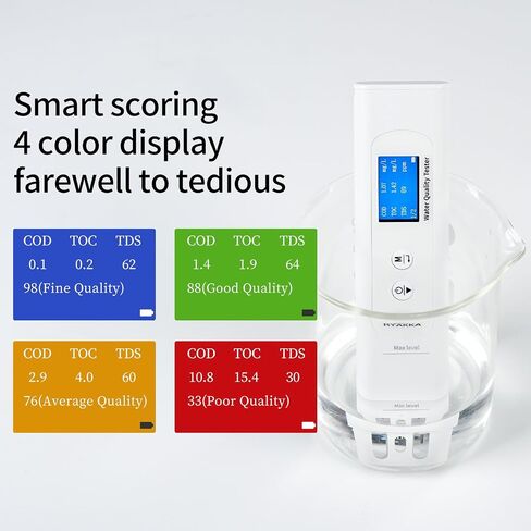جهاز اختبار مياه الشرب الرقمي 6 في 1 | TOC، COD، TDS، UV275، EC ودرجة الحرارة | التلوث العضوي | درجة المختبر | حسنًا، الصنبور، جهاز تنقية المياه وجودة المياه الخارجية in Saudi Arabia