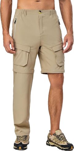 Little Donkey Andy Men's Zip Off Convertible Quick Dry Cargo Pants Stretch Lightweight Hiking Travel Camping in Saudi Arabia