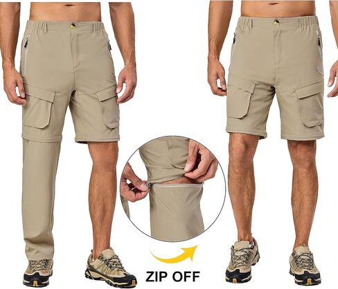 Little Donkey Andy Men's Zip Off Convertible Quick Dry Cargo Pants Stretch Lightweight Hiking Travel Camping in Saudi Arabia