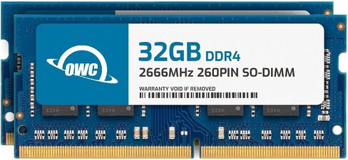 OWC 64GB (2x32GB) DDR4 2666MHz PC4-21300 CL19 2RX8 SO-DIMM 1.2V 260-pin وحدة ترقية ذاكرة الوصول العشوائي للكمبيوتر المحمول in Kuwait