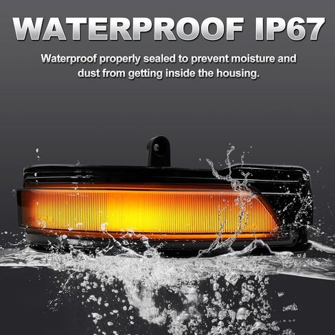 Sequential Side Mirror Turn Signal Lights Dynamic Indicator Strip Compatible with 2019-2022 Dodge Ram 1500,not fit for ram 1500 Classic 5th Gen Smoked Lens in Kuwait