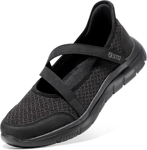 STQ Slip ins Hands Free Womens Walking Shoes Adjustable Mary Jane Shoes in Saudi Arabia