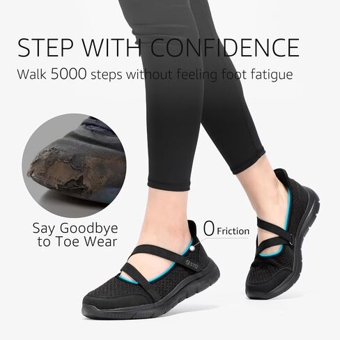 STQ Slip ins Hands Free Womens Walking Shoes Adjustable Mary Jane Shoes in Saudi Arabia