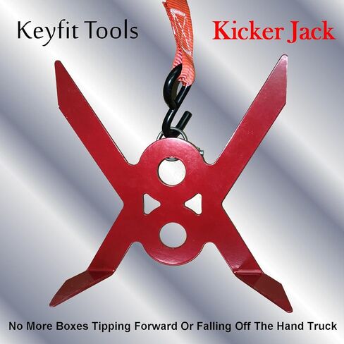 Keyfit Tools Kicker Jack Hand Truck ذات العجلتين Dolly بدون دعامة طرفية لتأمين الواجهة الأمامية للصناديق كبيرة الحجم التي تنطلق من عربة اليد ذات العجلتين Dolly المتوافقة مع جميع العلامات التجارية Curbs لا مشكلة in Kuwait