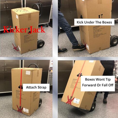 Keyfit Tools Kicker Jack Hand Truck ذات العجلتين Dolly بدون دعامة طرفية لتأمين الواجهة الأمامية للصناديق كبيرة الحجم التي تنطلق من عربة اليد ذات العجلتين Dolly المتوافقة مع جميع العلامات التجارية Curbs لا مشكلة in Kuwait