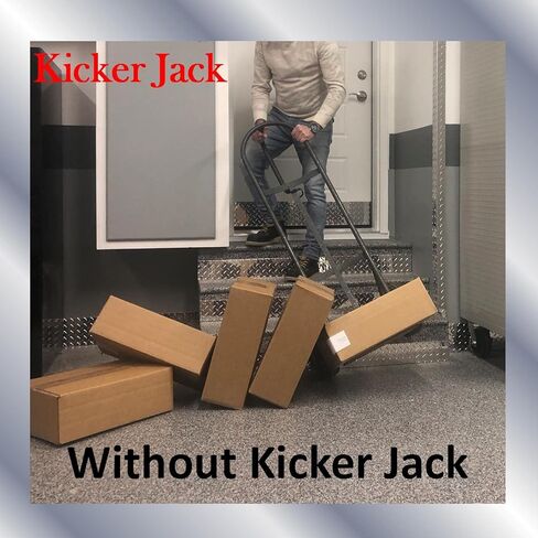 Keyfit Tools Kicker Jack Hand Truck ذات العجلتين Dolly بدون دعامة طرفية لتأمين الواجهة الأمامية للصناديق كبيرة الحجم التي تنطلق من عربة اليد ذات العجلتين Dolly المتوافقة مع جميع العلامات التجارية Curbs لا مشكلة in Kuwait