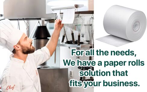 3 "× 90 '2 رقائق بيضاء كناري خالية من الكربون لفات الورق المطبخ استلام الطابعة POS تسجيل النقدية متوافق مع طابعات Clover Epson SNBC Star Sam4s Ellix Bixolon (10 لفات، 3 "× 90 قدم 2 رقائق) in Kuwait