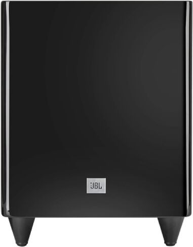 JBL Studio SUB80P - Wireless Powered Subwoofer - 8-Inch Down-Firing Cone Woofer & High-Performance, Built-in Amplifier - Included Wireless Transmitter - High-Gloss Black Finish in Saudi Arabia