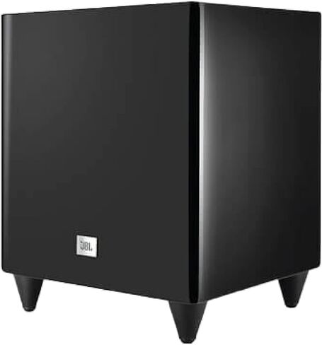 JBL Studio SUB80P - Wireless Powered Subwoofer - 8-Inch Down-Firing Cone Woofer & High-Performance, Built-in Amplifier - Included Wireless Transmitter - High-Gloss Black Finish in Saudi Arabia