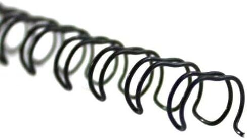 أمشاط ربط سلكية حلزونية سوداء ذات 19 حلقة - 100 قطعة (1/4 بوصة ~ 40 ورقة) in Kuwait