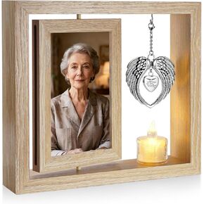 إطار صور تذكاري لهدايا التعاطف من SOITIS لفقدان أحد أفراد أسرته - هدايا تذكارية لفقدان الأم، إطار صور للذكرى المحببة للكلب، هدية تعزية للخسارة، عرض دوار لصورتين مقاس 4 × 6 إطار صور تذكاري in Kuwait