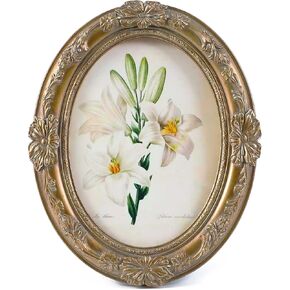 إطارات صور عتيقة مقاس 5x7 بيضاوية خضراء عتيقة إطارات صور مزخرفة مع زهرة منقوشة، سطح الطاولة والجدار، واجهة زجاجية، ديكور منزلي على الطراز الفيكتوري القديم، ديكور جدار معرض الصور in Kuwait