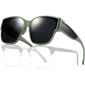 LVIOE Fit Over Glasses Sunglasses for Women Men, Wrap Around Sunglasses Polarized UV400 Protection in Saudi Arabia