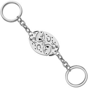 Otter Keychain سلاسل مفاتيح مطابقة مضحكة للأزواج من الفولاذ المقاوم للصدأ الكرتون مطابقة سحر قضاعة البحر للزوجين الصداقة الذكرى السنوية الخطوبة هدية عيد الحب in Kuwait