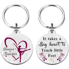 Dance Teacher Gift – It Takes a Big Heart to Teach Little Feet keychain Ballet Appreciation Gift for Instructors Coaches in Kuwait