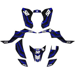 Graphics Kit for Suzuki LT50 LTZ50 (2007+) Electron Series Yellow 9 Mil - Easy Go - ATV UTV Custom Racing Graphics Stickers Decals Kit, no-Plastics in Saudi Arabia