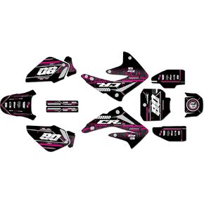 Graphics Kit for Honda Graphics Kit for Honda CR85 (2003-2014) RIFT Series White 9 Mil - Easy Go - Dirt Pit Bike Motorcycle Sticker, Dirtbike Racing Decal Motocross Accessories no-Plastics in Saudi Arabia