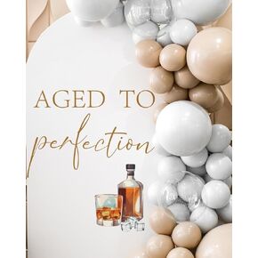 Aged to Perfection Decal - Whiskey Wine Cigarette Themed Decorations for 30th 40th 50th 60th 70th 80th Party,Men Birthday Decal for Balloons Arch Backdrop (Aged to Perfection) in Saudi Arabia