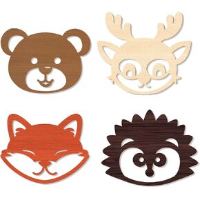 KOYILTD 3 Pcs Woodland Nursery Decorations Jungle Theme Room Decor Wooden Forest Animal Nursery Wall Art Rustic Farmhouse Safari Wall Decor for Home Bedroom Living Room Bathroom (Cute) in Kuwait