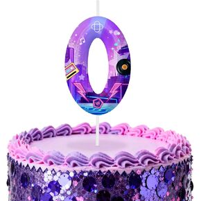 Purple Number 6 Birthday Candles, Cartoon Themed Cake Toppers for Boys Girls Cake Decorations, Birthday Decorations Party Supplies, Number Candles for Party Decor in Saudi Arabia