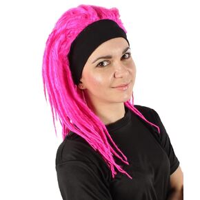 HPO Adult Women's Deluxe Dreads Wig, Multiple Color Wigs,Premium Breathable Capless Cap (Dark Purple) in Kuwait