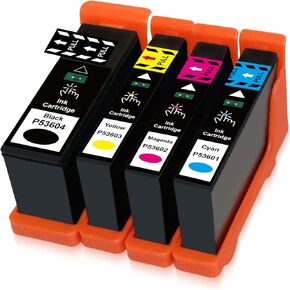 خرطوشة حبر بديلة متوافقة لحبر Primera 53606 53601 53602 53603 53604 مع طابعات سلسلة Primera Bravo 4100 (4 عبوات، 1 أسود/1 سماوي/1 أرجواني/1 أصفر) in Kuwait