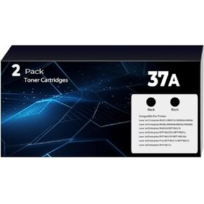 خراطيش حبر 37A بديلة لسلسلة Enterprise M607، M608، M609 لحبر HP 37A 37X (مع رقاقة) CF237A CF237X تعمل مع طابعة Enterprise MFP M631، M632، M633 Series 2Pack(2BK) in Kuwait