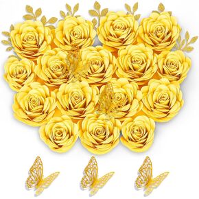 زهور ورقية من Mverse لمجموعة تزيين قبعة التخرج، زهور ورود صغيرة للحرف اليدوية، زهور ثلاثية الأبعاد لمشاريع صندوق الظل in Kuwait