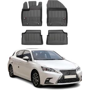 OMAC Premium Floor Mats for Lexus CT 200h 2011-2017 Car Mats All Weather 3D Custom Fit Rubber Mat Waterproof Odorless TPE Floor Liners Laser Measured Non-Slip (Black) in Kuwait