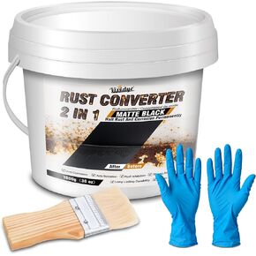 2 in 1 Rust Converter & Metal Primer, 36oz Matte Black Water-Based Rust Remover Paint for Metal, Trailer, Truck, Chassis, Frame, Rust Inhibitor and Encapsulator, Easy Application, Long-Lasting in Kuwait