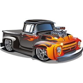 ملصق جداري من الفينيل قابل للإزالة/تغيير الموضع من Hot Rod Kids، رسم فني قابل للتقشير واللصق (22 بوصة × 41 بوصة) in Kuwait
