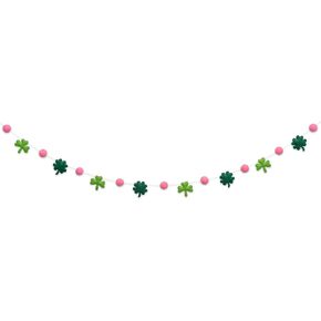 St. Patrick's Day Decorations Banner - Birthday Baby Shower Gender Reveal Party Supplies Banner, Irish Holiday Party Decorations Banner, Four-Leaf Clover Sign St. Patrick's Day Celebration Felt Garland in Kuwait