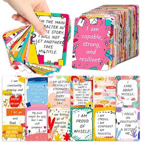 50 Pcs Positive Affirmations Cards, 2.52 * 3.5 Inch Inspirational Motivational Cards for Women, Employees Coworkers, and Kids, Blank Back in Kuwait