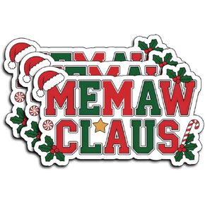 (3 قطع) ملصقات Memaw Claus مضحكة للعطلات ملصق الجدة المرح لتزيين هدايا عيد الميلاد المجيد مقاومة للماء اقتباسات للعطلات شارات الفينيل لزجاجة مياه Kindle ممتص الصدمات للسيارة وقبعة صلبة للهاتف المحمول 3×2 in Kuwait